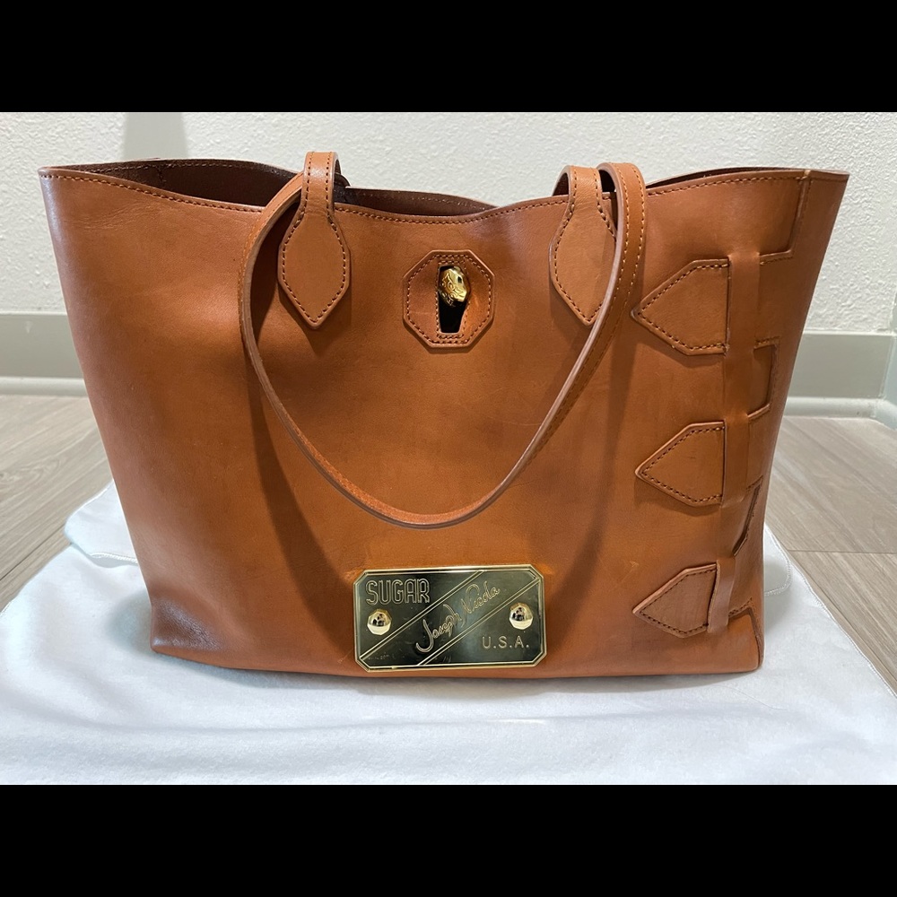 Joseph Nicola brown leather handbag. Real leather.